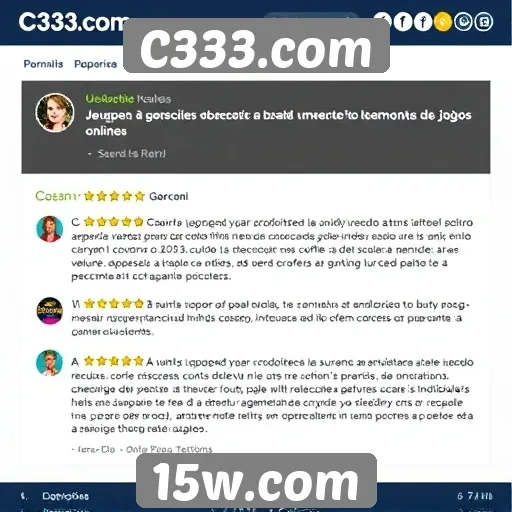 Feedback dos usuários sobre a experiência no C333.com